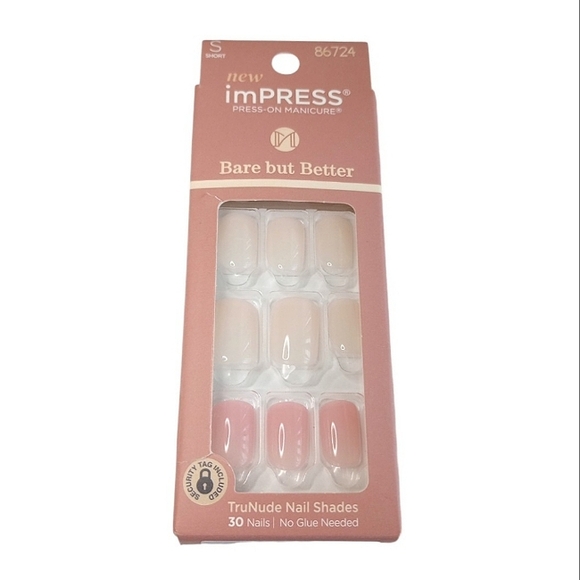 imPRESS press-on manicure Bare but Better Short Effortless Finish NWT - Picture 3 of 7